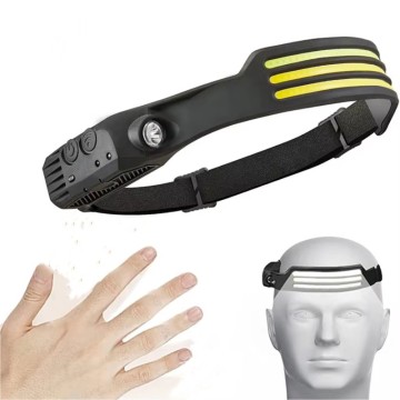 Lampe frontale LED extérieure: Lumens élevés, rechargeable USB, 3 couleurs de couleur, batterie au lithium - parfaite pour le camping