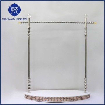 Wholesale display round base crystal hanging clothes rack for sale