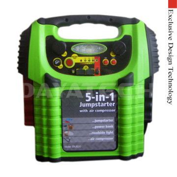 Jump Starter With Air Compressor Road Light Inverter 