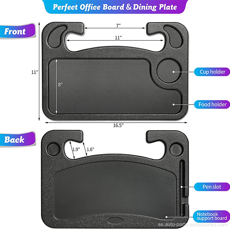 Hot Selling Black and Grey Car Desk multifunktionell