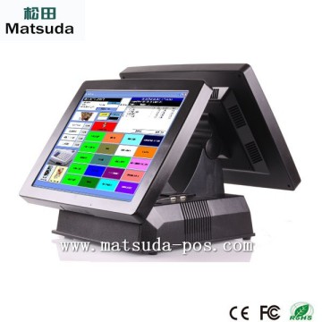 restaurant dual screen touch screen smart all in one pos terminal/bar pos system