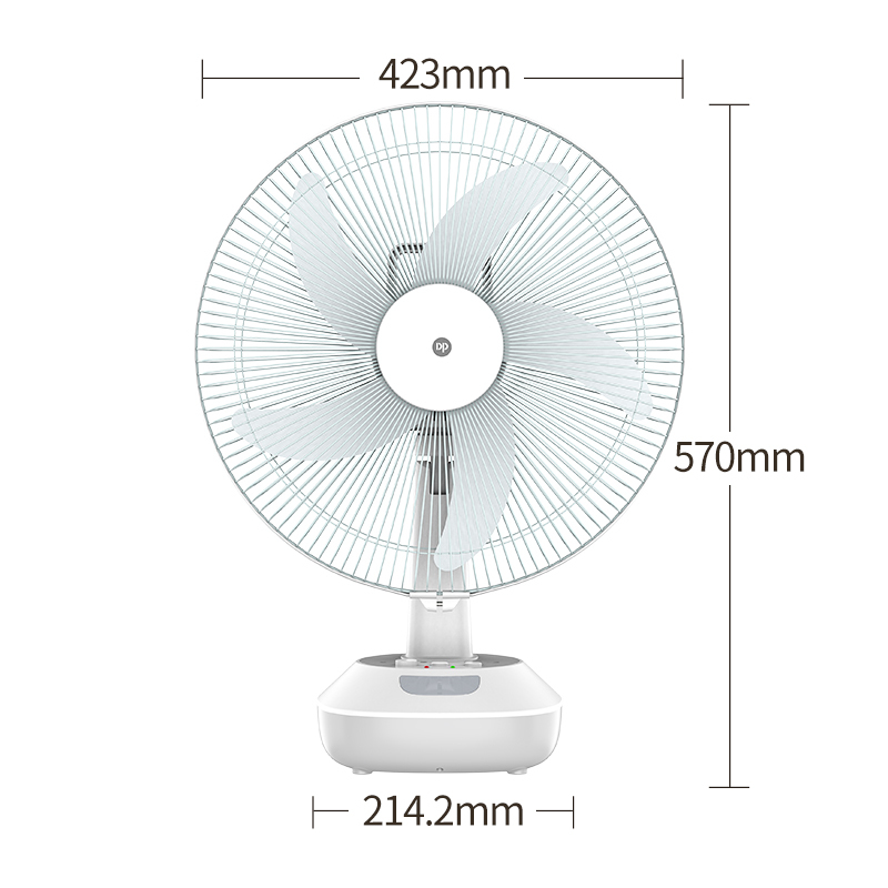 16 inch Rechargeable Bench fan Solar Lighting System