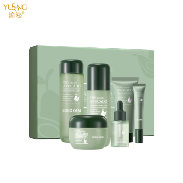 Conjunto de cuidados com a pele de abacate natural: hidratar, reabastecer e reparar - conjunto de cuidados com a pele de seis peças