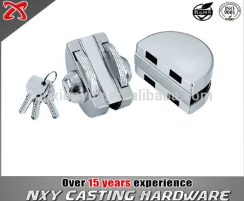 Double side Frameless glass door lock