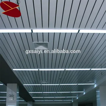 Railway Station Ceiling Decoration of timber aluminum strip ceiling