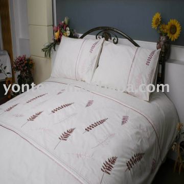 pure cotton embroidered duvet cover set