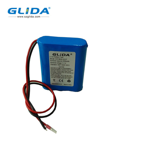 3s1p 11.1v li-ion icr 18650 in rechargeable battery pack 22000mah