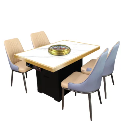 Commercial charcoal barbecue table