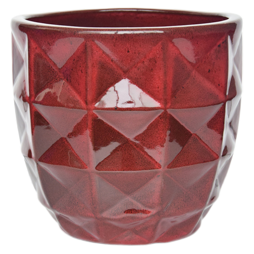 Succulentes de diamant rondes résistantes aux pots en céramique rose