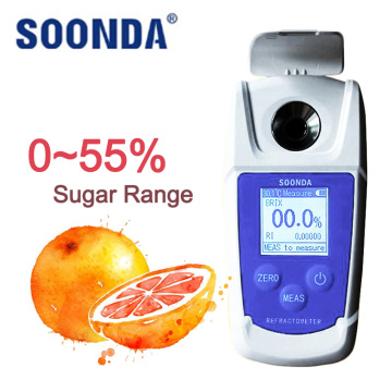 0-55% Digital Auto Refractometer Sugar Meter Tester Hydrometer For Alcohol Wine Honey Fruit Beer Medicine Sugar Concentration