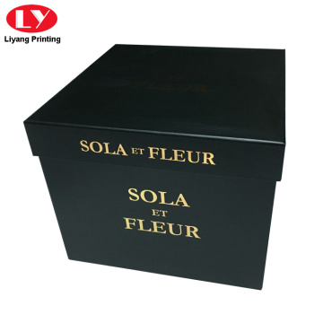 Wholesale Square Black Flower Box Gift