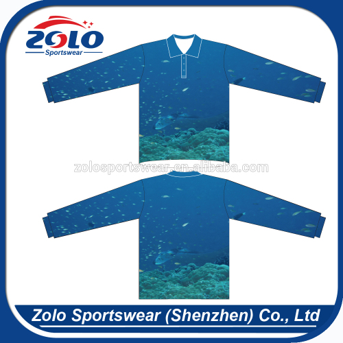 Custom made sublimated fishing jersey