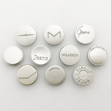 2021 Collection: Personalized Zinc Alloy Logo Deboss Metal Pants Buttons for Jeans