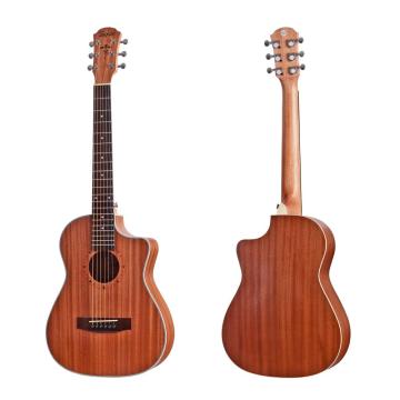 34 inch cutaway travel acoustic guitar