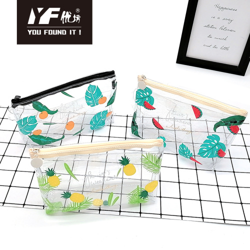 Trousse à cosmétiques en PVC de style tropical