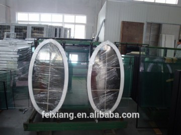 Oval shaped PVC fixed window