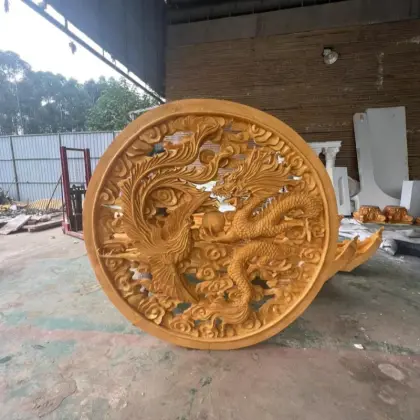 Dragon and Phoenix Round Disc Stage Simulation Prop