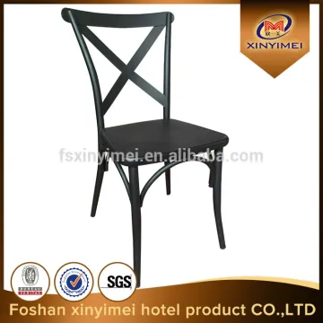 Cross back dining iron chair x back iron chair