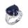 Assorted Natural Lapis Lazuli Rings Owl Shape Ring for Women Quartz Crystal Heart Rings for Girl Women Wedding Adjustable ring