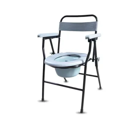 Medical Bathroom Assist Folding Toilet Chair Plastic Toilet Commode Chair Portable Toliet Seat for Patients