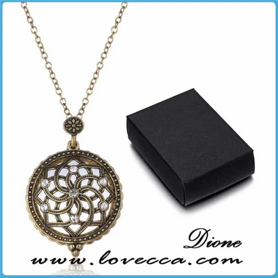 Guangzhou wholesale antique color glass magnify pendant neccklace