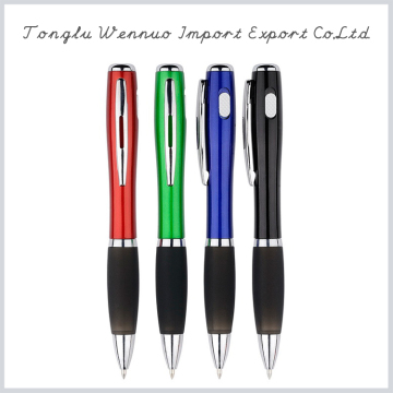 Top sale cheap ballpoint pen with led light