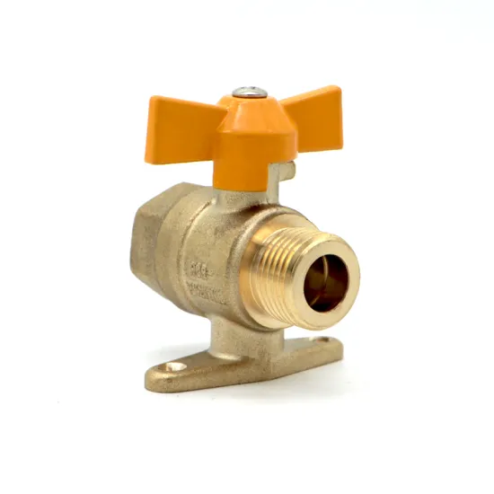 Female Male brass ball valve with base for gas pipeline DN15