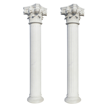 Classic White Fluted Corinthian Columns Acanthus Pillars