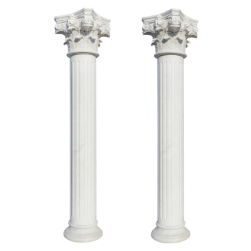Classic White Fluted Corinthian Columns Acanthus Pillars