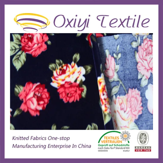 one side printed velboa velvet