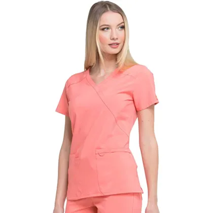 Med Couture Energy Racerback V-Neck Shirttail Scrub Top Women