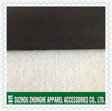 Polyester tricot elastic interlining fabric