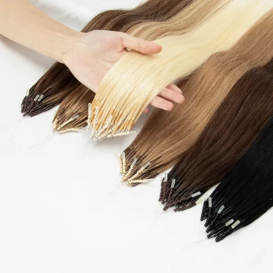 100pcs Easy Install Human Remy Hair Silicone Micro Nano Bead Ring Hair Invisible Mini Silicon Beads 8D Hair Extensions