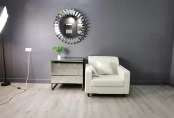 Mirrored 3 Drawer Narrow Bedside