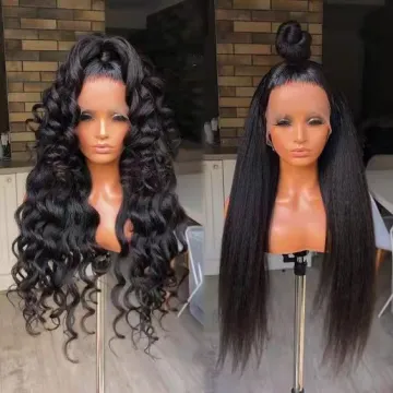Cuticle Aligned Virgin Indian Hair Raw Unprocessed Lace Frontal Wig Loose Deep Wave Women Human Hair Lace Front Wigs