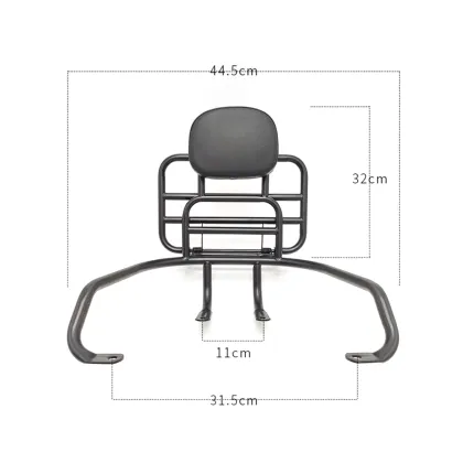 Peugeot Django150 Motorcycle Trunk Rack with Backrest Cushion