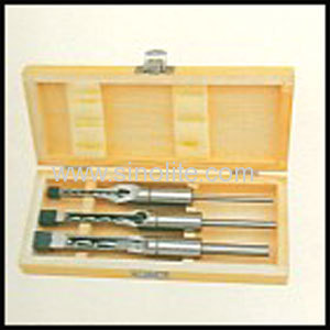 Mortising Chisel And Bit 3pcs/set 8,10,12mm(1/4", 3/8", 1/2", ) Packed In Wooden Box 