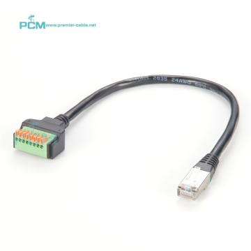 RJ45 to 8 Pin Terminal Block Ethernet Extender for CCTV Cable