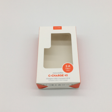 Clear PVC window Custom paper gift box