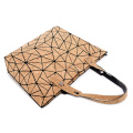 Eco friendly fashion tote bag crossbody handbag top handle shopping bag geometric tote bag for work