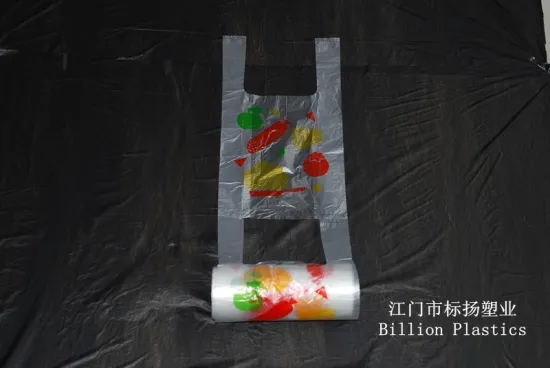 HDPE Plastic Roll T-Shirt Bag Shopping Bag Polybag Gusset Bag