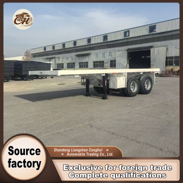 Reboque plano de 2 eixos