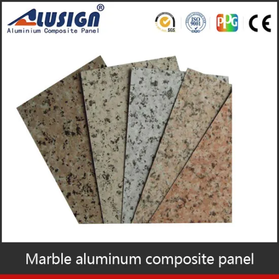 Alusign aluminum composite panel coated marble design