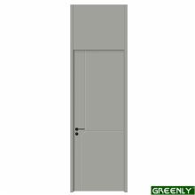 Puerta de al ras Pvc laminada gris y azul