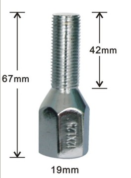 19mm hex lug bolts