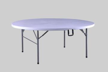 Dining round folding table with folding leg