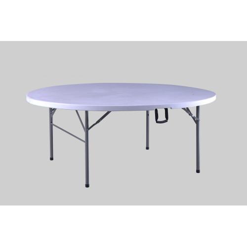 Dining round folding table with folding leg