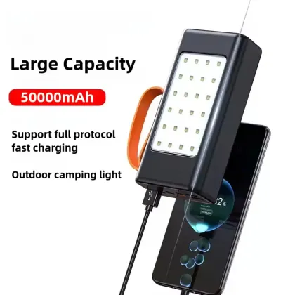 High-Capacity Outdoor Power Bank, 50000mAh Fast-Charging Portable Power Station"