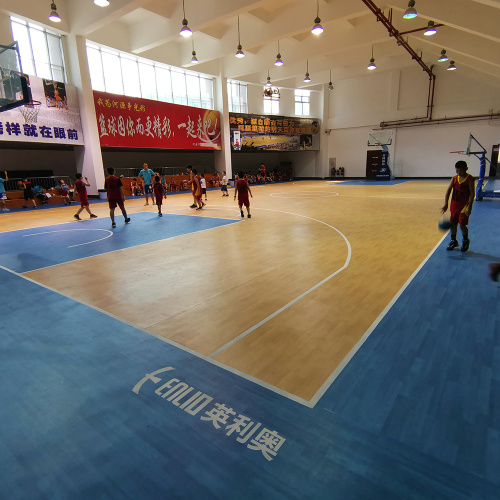 Piso de basquete de PVC de padrão de madeira