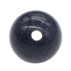 Blue Goldstone 18MM Round Beads Drilled Large Hole 5MM for Making Jewelry